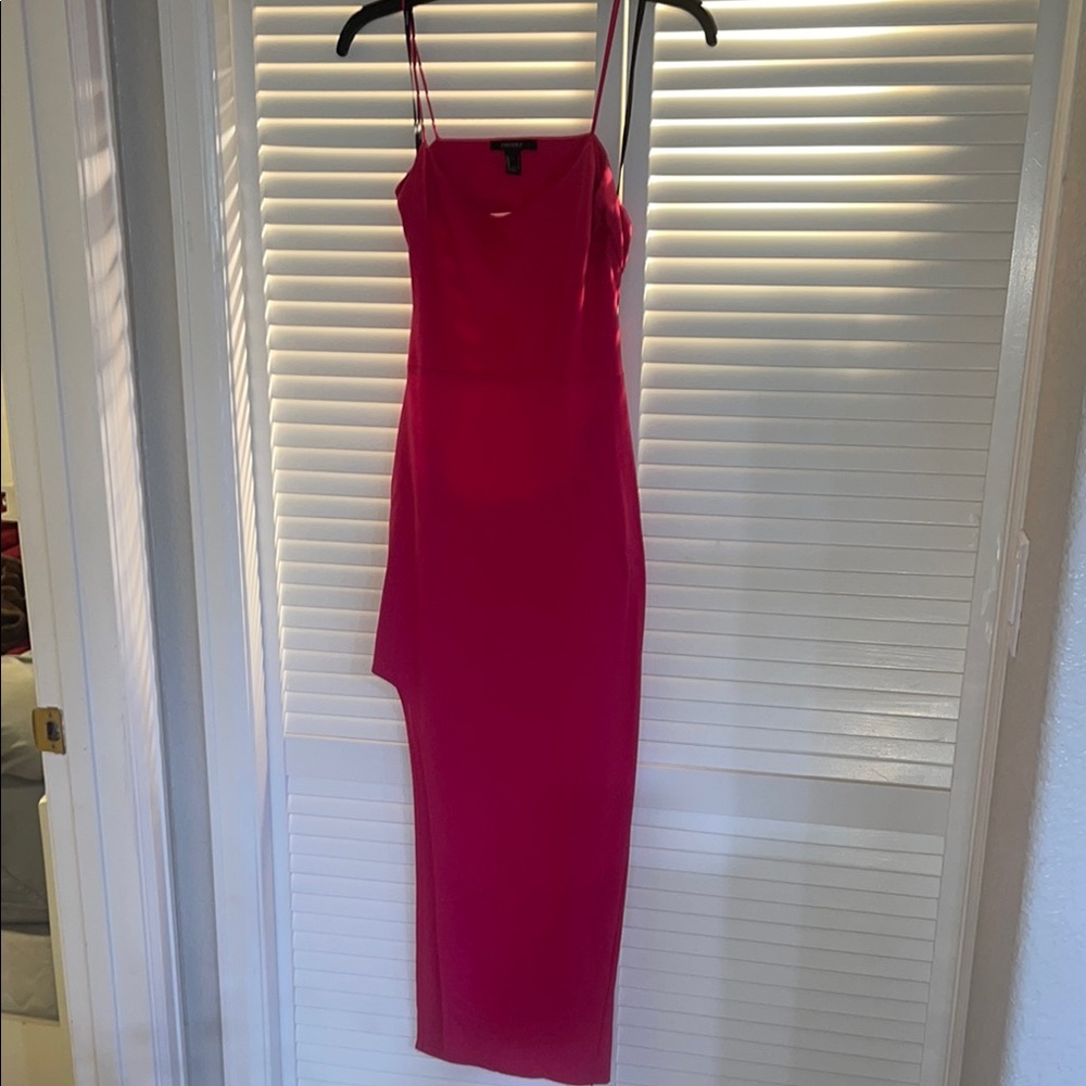 Pink Asymmetrical Bodycon Dress